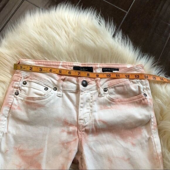 Jessica Simpson Forever Low Rise Pk/Wht Tie Dye 28 - Picture 8 of 9